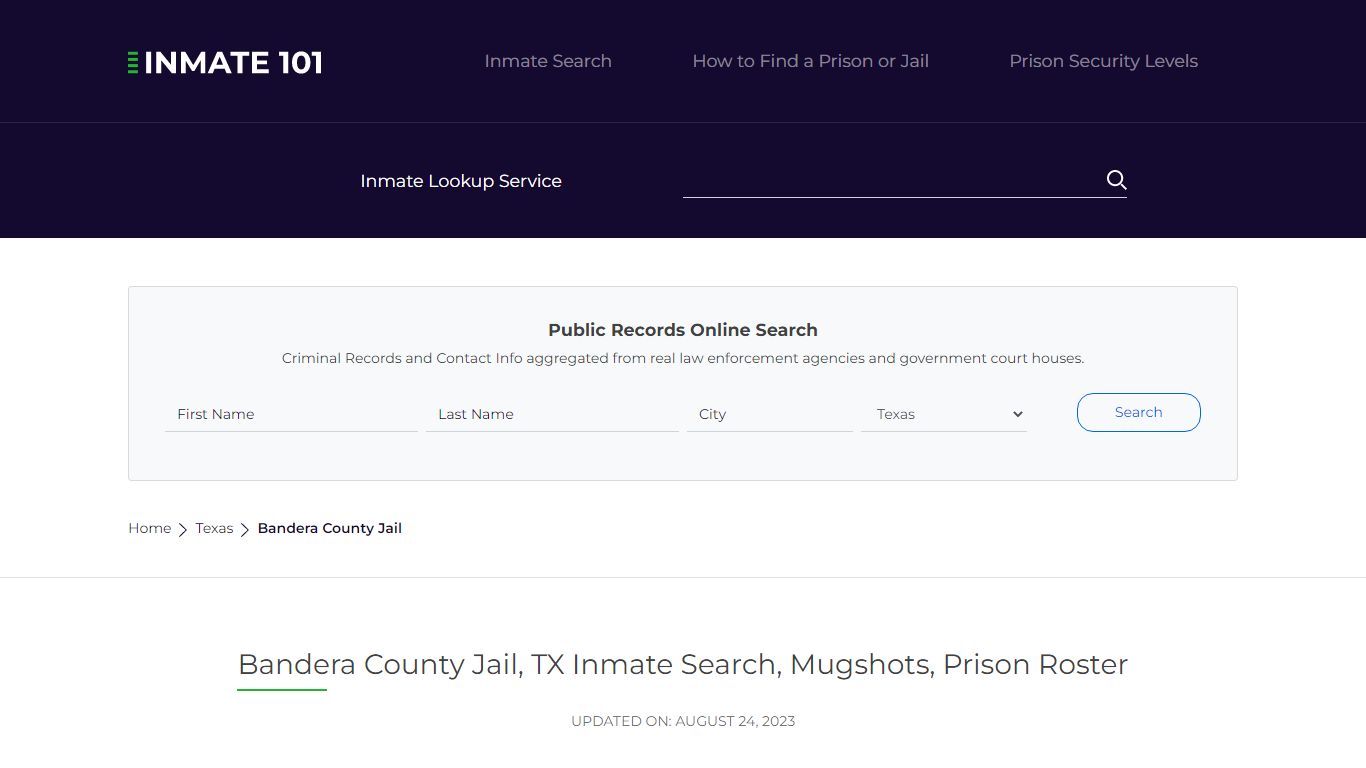 Bandera County Jail, TX Inmate Search, Mugshots, Prison Roster